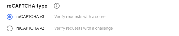 choose recaptcha type